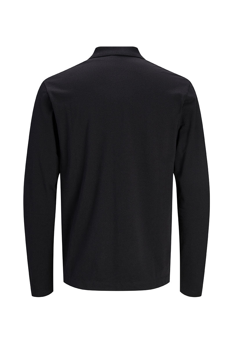 Back image of Kane ls polo in black, by brand Jack&jones