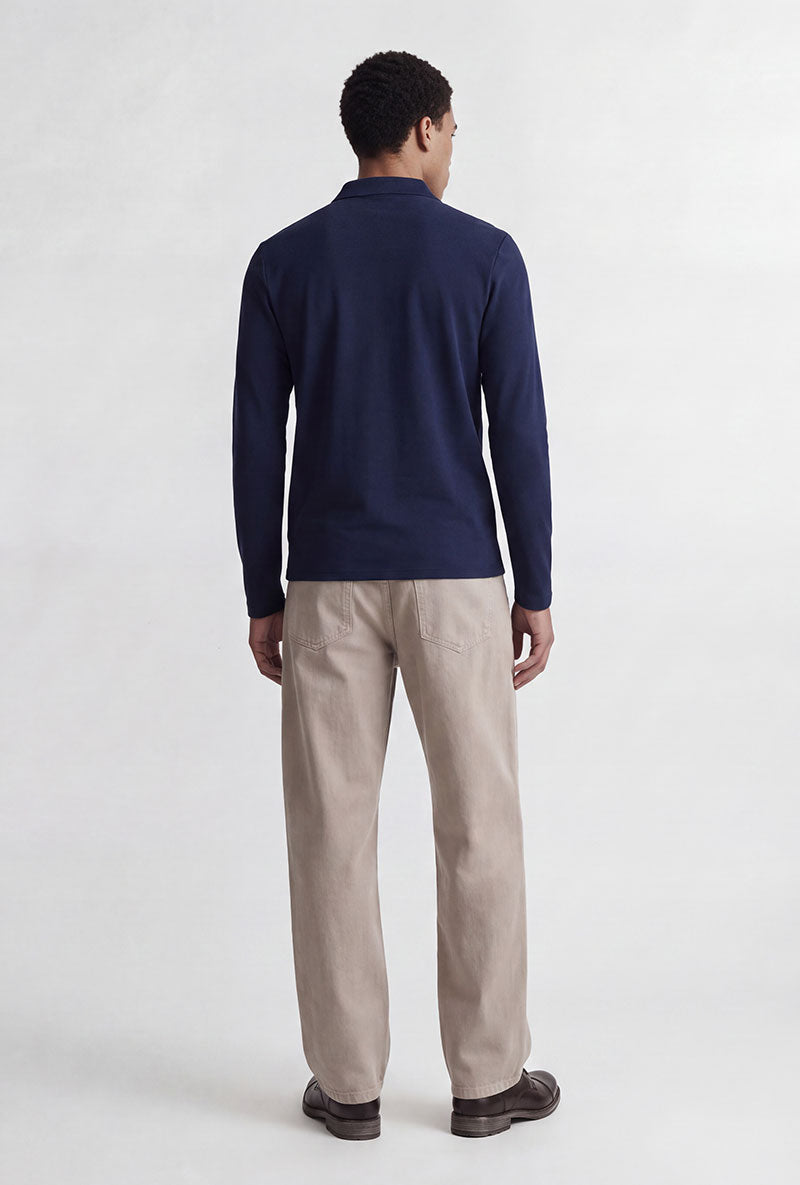 Back image of Kane ls polo in navy, by brand Jack&jones