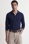 Front image of Kane ls polo in navy, by brand Jack&jones
