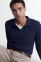 Front image of the Kane ls polo in navy, by brand Jack&jones