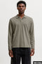 Front image of Kane ls polo in olive, by brand Jack&jones
