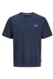 Front image of Kyle ss crew neck tee in navy, by brand Jack&jones