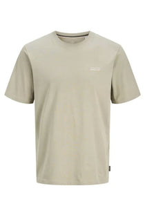 Front image of the Kyle ss crew neck tee in khaki, by brand Jack&jones