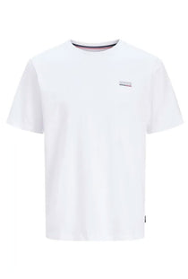 Front image of the Kyle ss crew neck tee in white, by brand Jack&jones