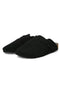 Front image of the Louis suede mule in black, by brand Jack&jones
