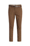 Front image of Marco adam belted chino in brown, by brand Jack&jones