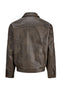 Back image of the Marlon pu jacket in brown, by brand Jack&jones
