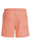 Back image of the Maui vibrant wash swimshorts in coral, by brand Jack&jones