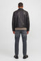 Back image of a model wearing the Mike original jeans in black, by brand Jack&jones