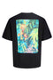 Back image of the Montauk back graphic tee in black, by brand Jack&jones