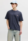 Image of MONTAUK BACK GRAPHIC TEE in charcoal, by brand JACK&JONES