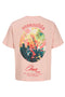 Back image of the Montauk back graphic tee in peach, by brand Jack&jones