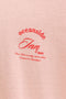 Front print image of the Montauk back graphic tee in peach, by brand Jack&jones