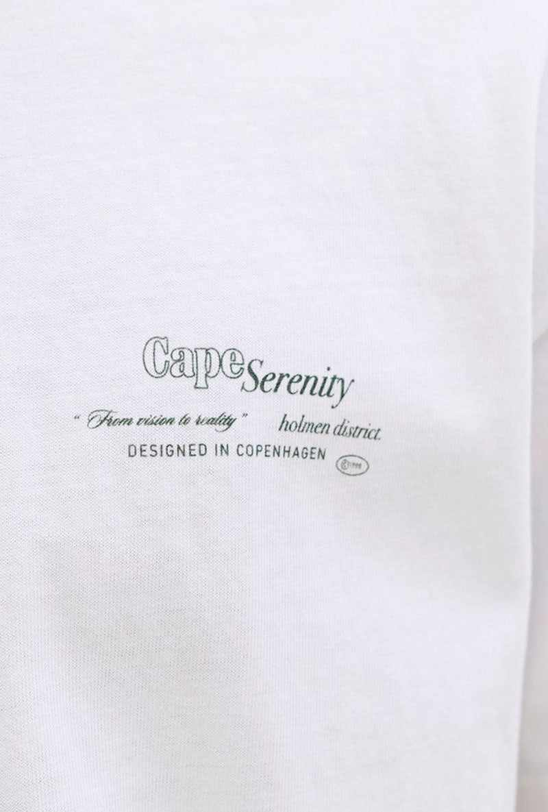 Front print image of Montauk back graphic tee in white, by brand Jack&jones