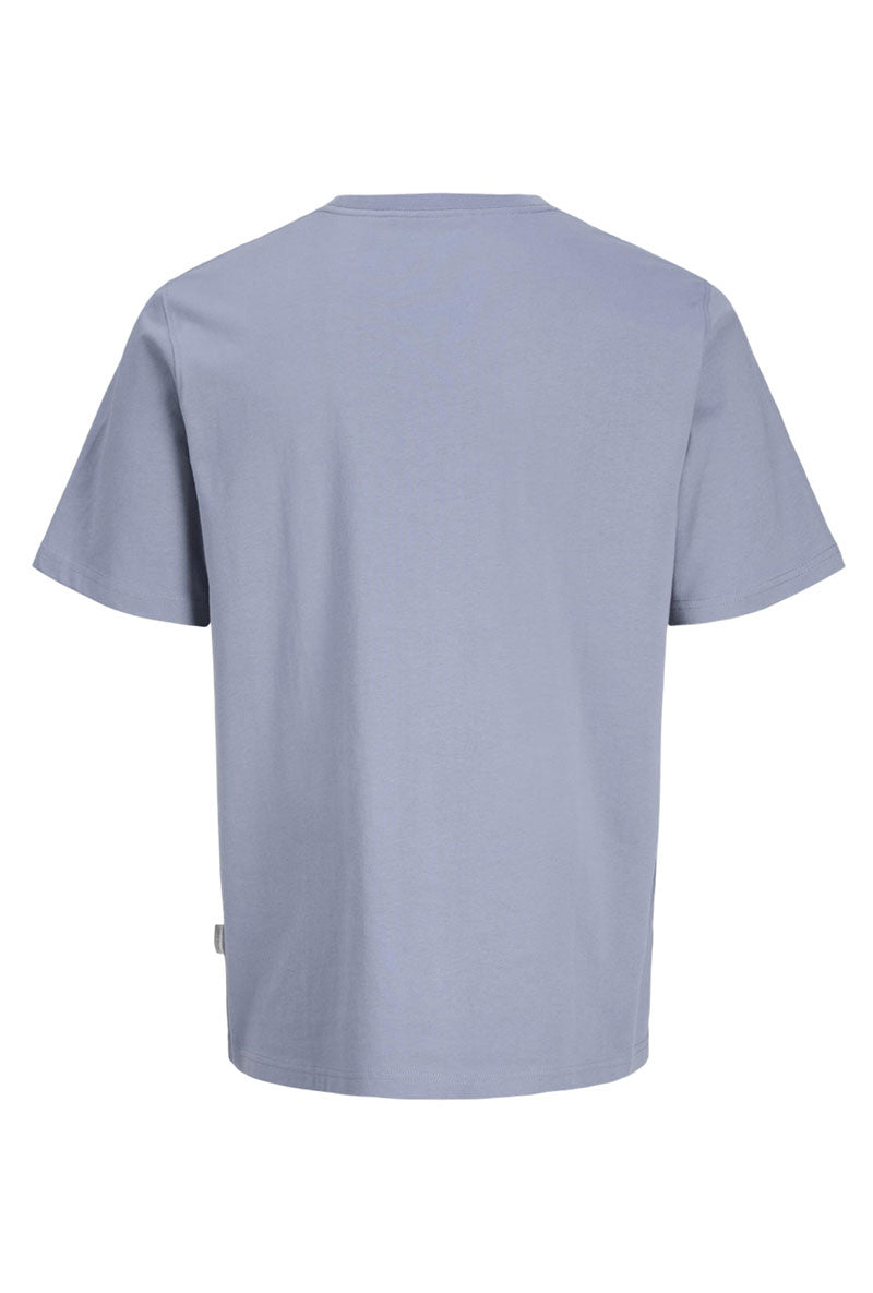 Back image of Montauk photo ss tee in blue, by brand Jack&jones