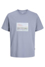 Image of MONTAUK PHOTO SS TEE in blue, by brand JACK&JONES