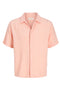 Front image of the Nantucket double cloth ss shirt in peach, by brand Jack&jones