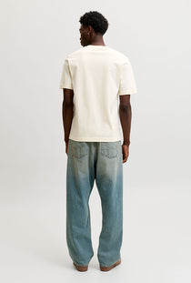 Back image of the Norrebro skyline tee in cream, by brand Jack&jones