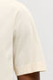 Front image of the Norrebro skyline tee in cream, by brand Jack&jones