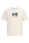 Front image of the Norrebro skyline tee in cream, by brand Jack&jones