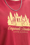 Front image of the Norrebro skyline tee in red, by brand Jack&jones