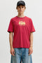 Front image of Norrebro skyline tee in red, by brand Jack&jones