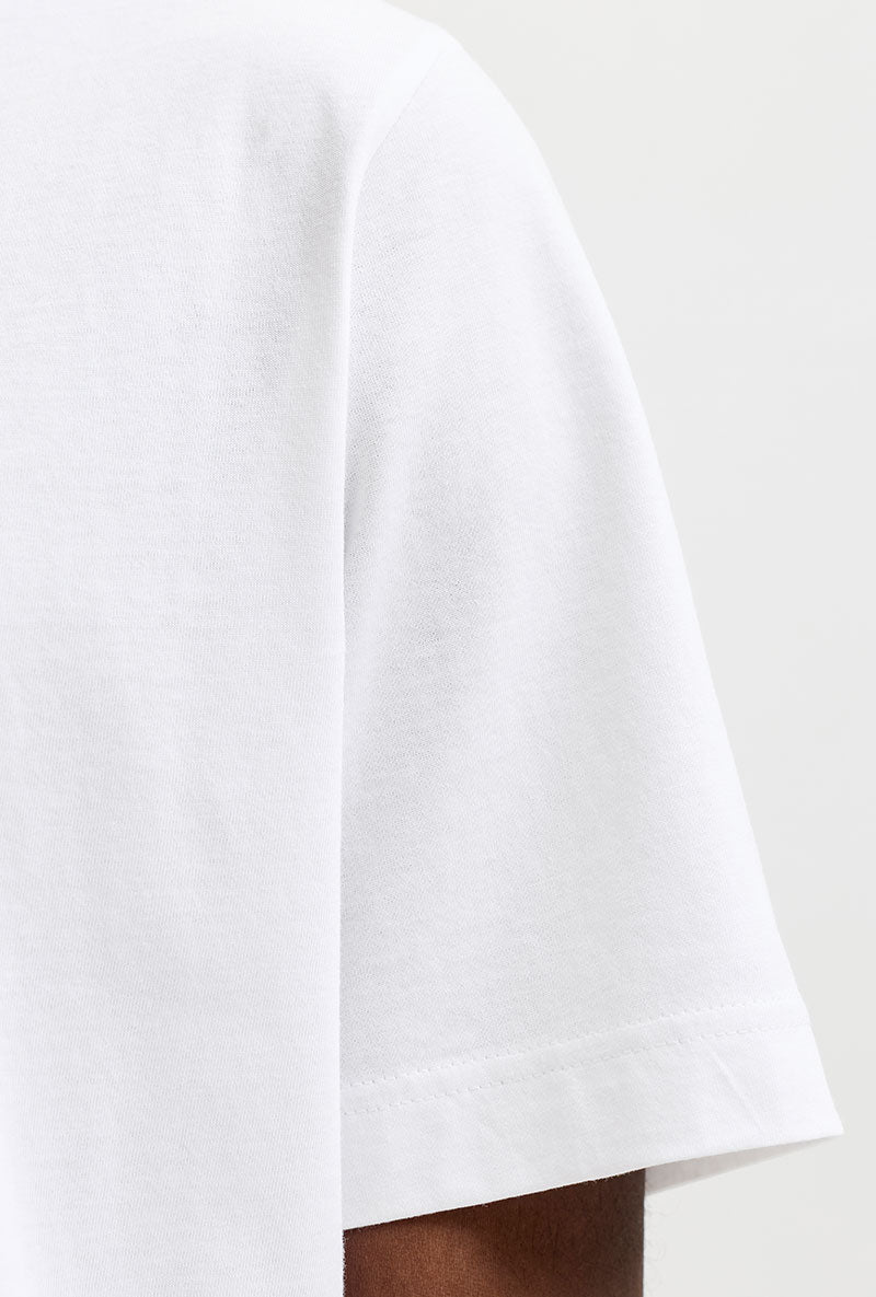 Front image of Norrebro skyline tee in white, by brand Jack&jones