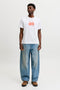Front image of the Norrebro skyline tee in white, by brand Jack&jones
