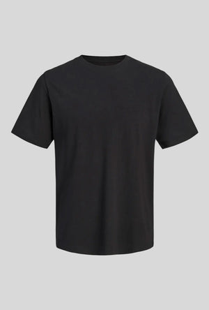 Front image of the Osaka back print tshirt in black, by brand Jack&jones