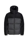 Image of OXFORD MELANGE PUFFER JACKET in black, by brand JACK&JONES