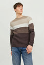 JACK AND JONES PANNEL BLOCK KNIT