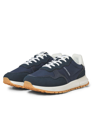 Front image of the Romano combo sneaker in navy, by brand Jack&jones