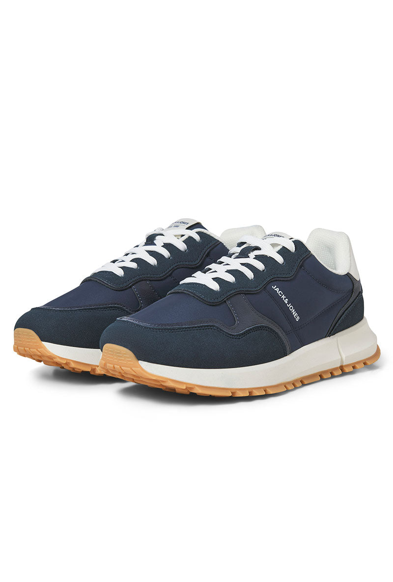 Front image of Romano combo sneaker in navy, by brand Jack&jones