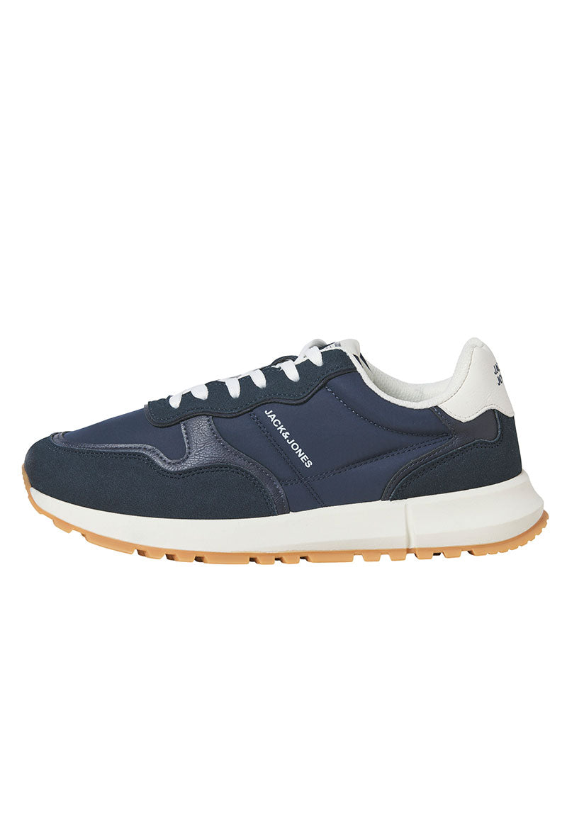 Front image of Romano combo sneaker in navy, by brand Jack&jones