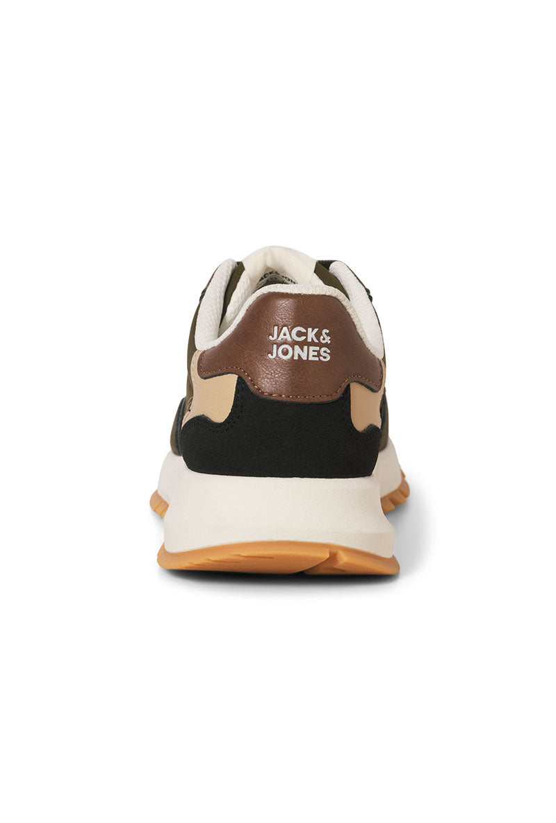 Front image of Romano combo sneaker in olive, by brand Jack&jones