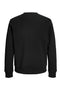 Back image of the Rush sweat crew neck sweatshirt in black, by brand Jack&jones