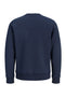 Back image of the Rush sweat crew neck sweatshirt in navy, by brand Jack&jones