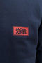 Front image of the Rush sweat crew neck sweatshirt in navy, by brand Jack&jones