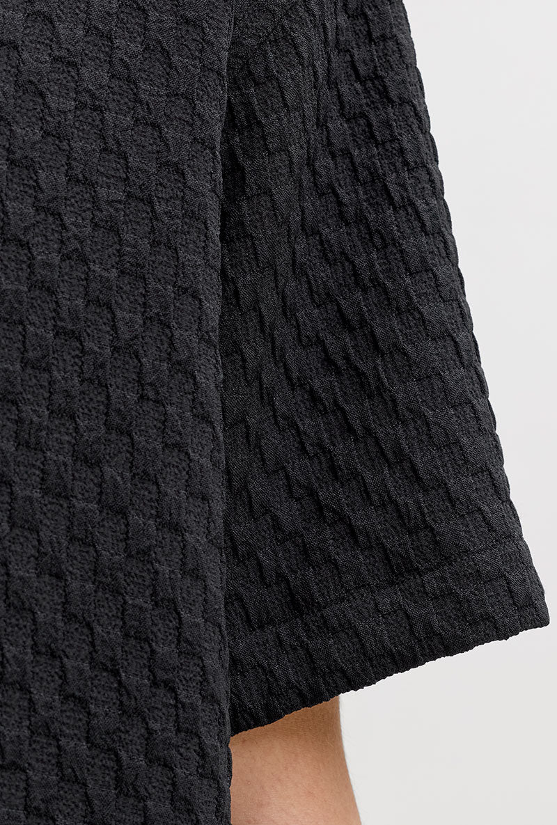 Front image of Sean resort shirt in black, by brand Jack&jones
