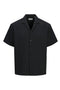 Front image of the Sean resort shirt in black, by brand Jack&jones