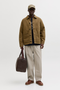 Front image of a model wearing Jack and jones stevan dylan jogger in stone, by brand Jack&jones