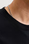 Front image of the Tom tee ss crew neck in black, by brand Jack&jones