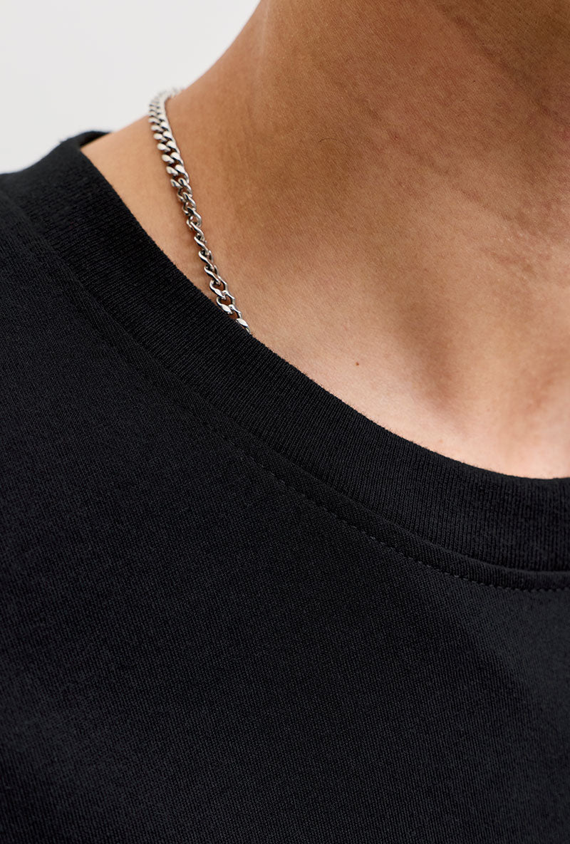 Front image of Tom tee ss crew neck in black, by brand Jack&jones