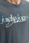 Front image of the Tom tee ss crew neck in charcoal, by brand Jack&jones