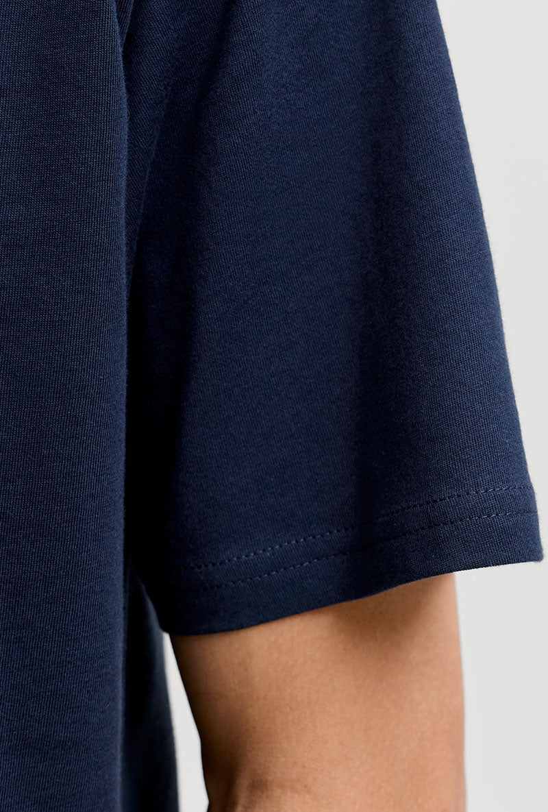 Front image of Tom tee ss crew neck in navy, by brand Jack&jones