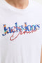 Front image of the Tom tee ss crew neck in white, by brand Jack&jones