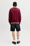 Back image of a model wearing the Tony original shorts akm 111 in black, by brand Jack&jones