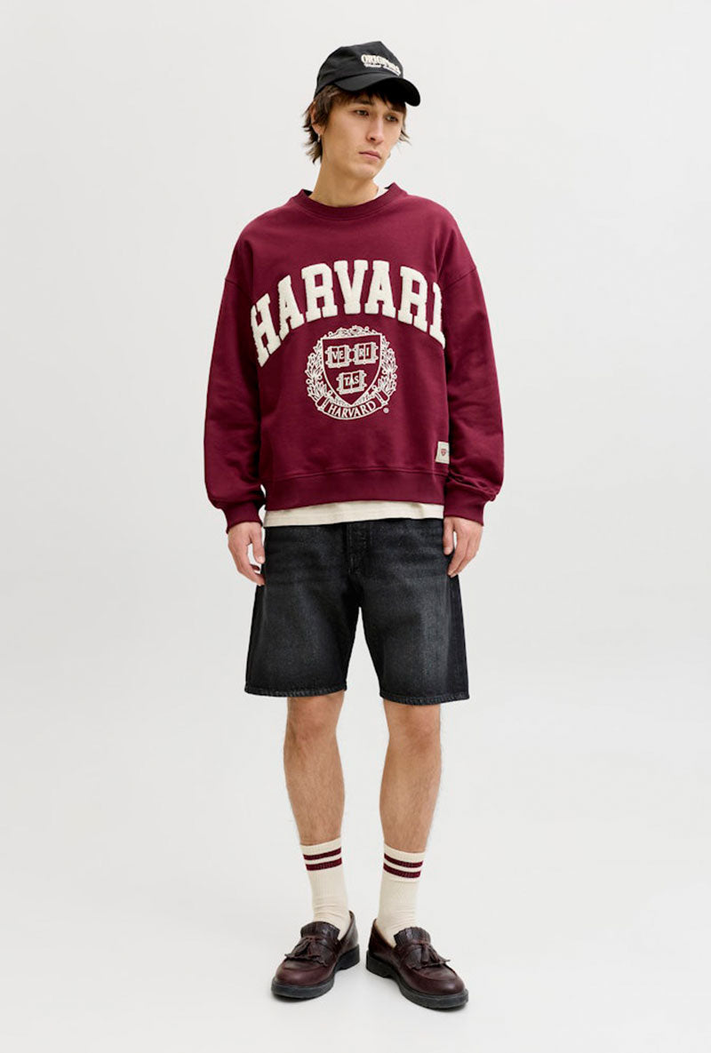 Front image of a model wearing Tony original shorts akm 111 in black, by brand Jack&jones