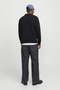 Back image of a model wearing the Jack and jones bradley sweat polo in black, by brand Jack&jones