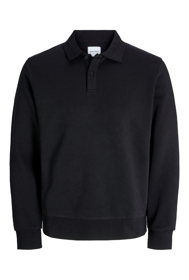 Product image of Jack and jones bradley sweat polo in black, by brand Jack&jones